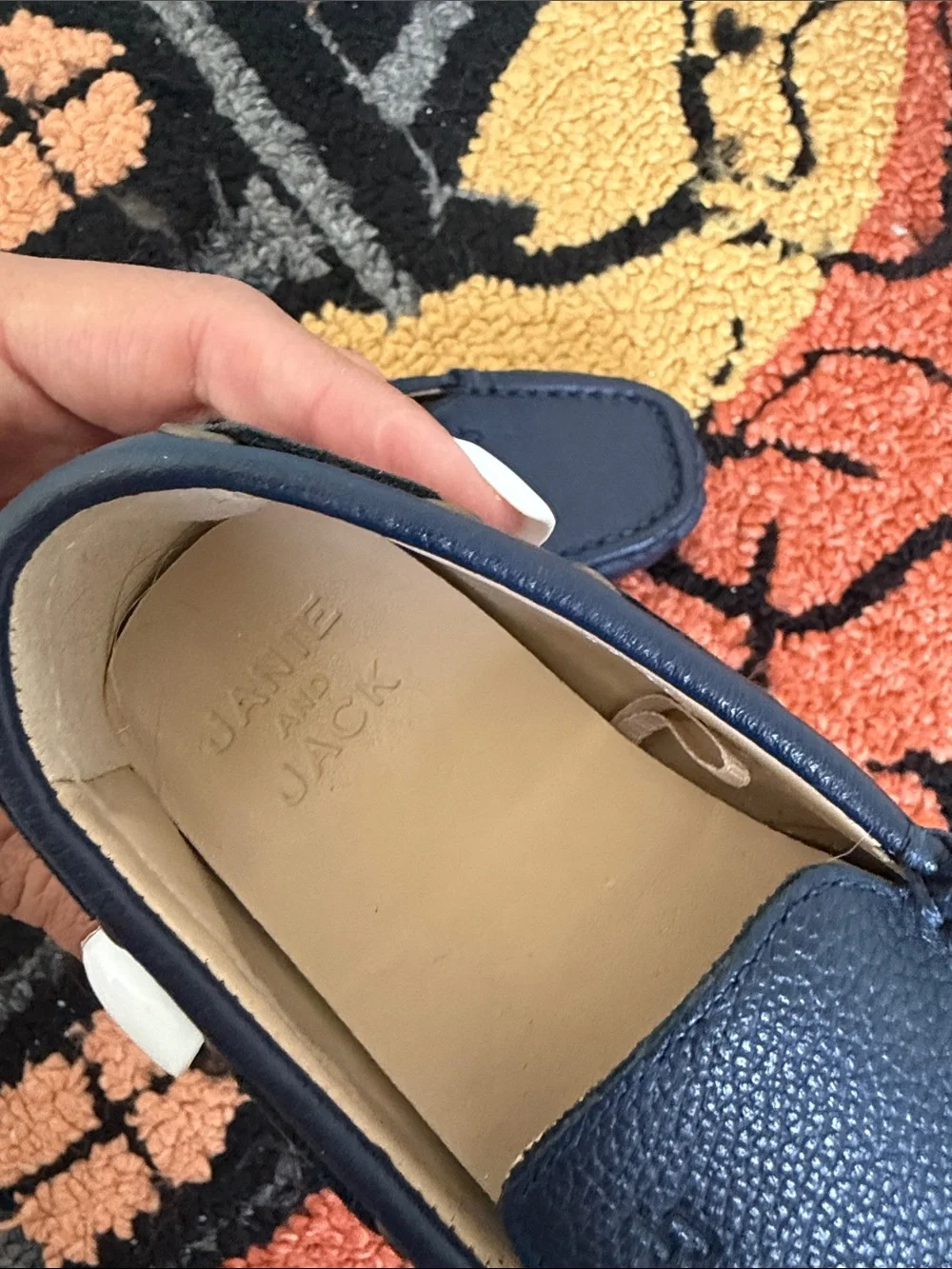 Janie and Jack Navy Blue driving shoes